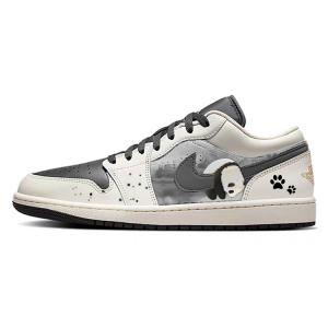 Jordan Баскетбольные кроссовки Air 1 Anti Slip, износостойкие, низкие, винтажные, белые, мужские