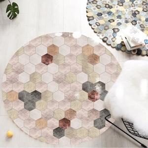 Budis Ковер круглый 180 см диаметр для спальни/компьютерного кресла, европейский современный, короткий плюш, антискользящий, Meibaitong