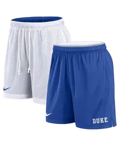 Мужские бело-голубые реверсивные шорты для тренировок Duke Blue Devils Primetime Nike