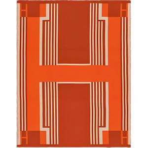 Пледы, пледы для дивана и флисовые одеяла HERMES, оранжевый