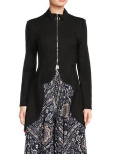 Куртка с фестончатым хвостом Patrizia Luca, черный