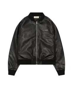 Куртка-Бомбер - из полированной кожи Reternity, черный