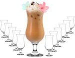 Бокалы для коктейлей PLATINUX 400 мл (макс. 470 мл), набор из 12 стаканов для лонг-дринков, бокалов для вечеринок, бокалов-ураганов, больших, прозрачных, прозрачный