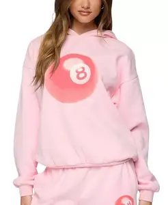 Толстовка оверсайз Lucky 8 Edikted, розовый