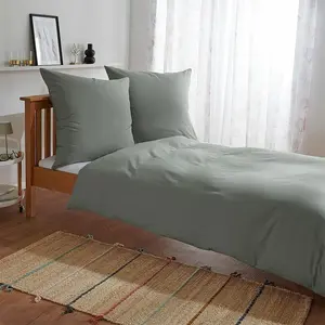 Постельное белье Dream Sleep Uni Fine Flannel 140x200 см + 70x90 см серое Traumschlaf