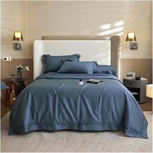 YUSIWOAL Комплект постельного белья из хлопка 1400TC черный шелковистый