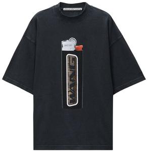 Футболка с коротким рукавом Alexander Wang с графическим рисунком в светло-черном цвете