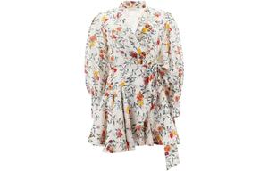 SS23 Длинное Платье с Длинными Рукавами Женское Белое Zimmermann