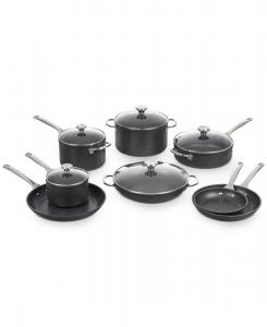Набор посуды Toughened Nonstick PRO из 13 предметов Le Creuset, Black