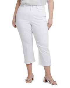 Джинсы-капри Joni с высокой посадкой и свободным кроем NYDJ Plus, белый