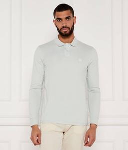 Рубашка поло прохожий Slim fit Boss Orange, серый