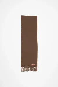 Шерстяной шарф с бахромой - скинни Acne Studios, Chocolate brown