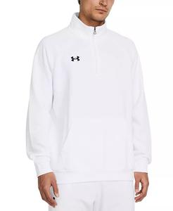 Мужской флисовый пуловер Rival с молнией на четверть Under Armour, белый