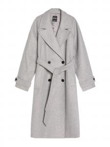 Bershka Демисезонное пальто в крапчатом сером