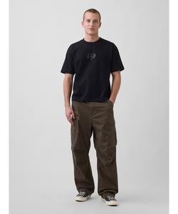 Укороченная футболка свободного кроя, плотная ткань GAP 1969, желтый