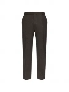 Брюки с узором "гусиная лапка" Paul Smith, коричневый