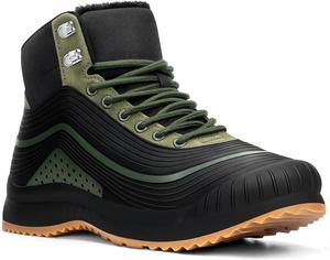 Зимние ботинки ulogu для мужчин и женщинУтепленные водонепроницаемые сапожки с меховой подкладкойЛегкие зимние ботинки с противоскользящей подошвой, зеленый