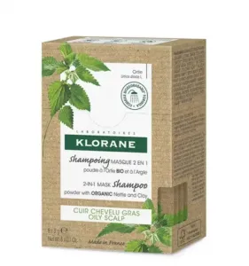 Шампунь-маска Клоране 2 в 1 отшелушивающем порошке галангала для жирных волос Klorane