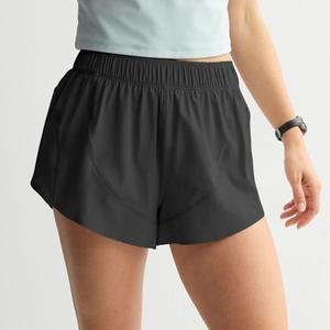 Женские высокие плетёные шорты для бега Flx, черный