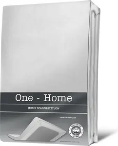 Простыня на резинке из джерси, хлопок, 90x200, 140x200, 180x200 и верхний слой..., Размер: 180 - 200 x 220 см, Цвет: Белый One-Home