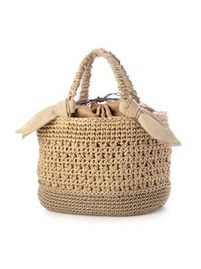 cachecache / Вязаная сумка с ленточной отделкой