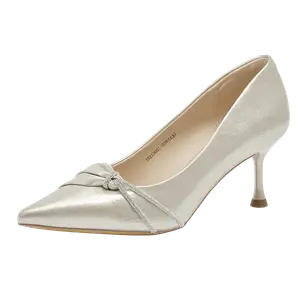 GEMEIQ Тонкие каблуки на шпильке женские светло-золотистые, цвет Light Gold