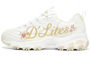 Кроссовки женские D"Lites 1.0 Chunky с низким верхом, белые/желтые/красные Skechers