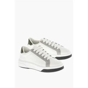 Кожаные низкие кроссовки BUMPER Dsquared2, White