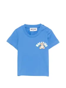 Футболка с принтом "Тедди" Moschino Kids, синий