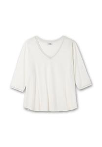 Рубашка с фестончатым краем слегка А-силуэтного кроя Sheego, цвет champagner