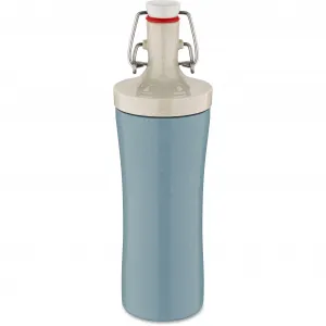 Бутылка для питья KOZIOL «PLOPP TO GO», (1 шт.), CO²-нейтральный, производство Германия. Биоциркулярный пластик, 425 мл, цвет nature flower blue