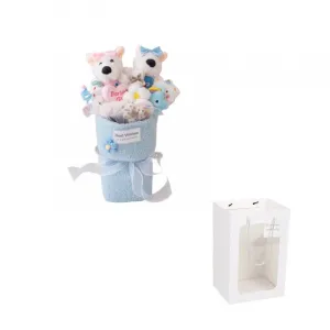 Плюшевая кукла West Highland Terrier в виде букета, высота 35 см KUMAOYA