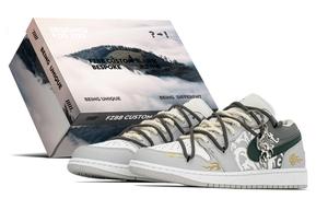 Jordan Кроссовки Air 1 Vintage мужские низкие серо-синие