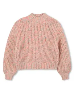 Джемпер для девочки оранжевого цвета с длинными рукавами Billieblush