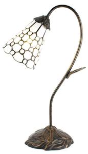 Настольная лампа Тиффани Clayre & Eef Tischlampe Iveta, коричневый - пластик - 17 x 48 x 30 см