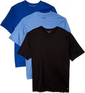 Мужские классические хлопковые майки Tommy Hilfiger с круглым вырезом, упаковка из 3 шт., Ink Blue (Multi 3 Pack)