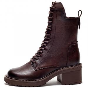 Ботинки Crew Martin высотой 6 см женские MATA, коричневый