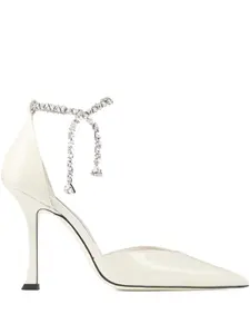 Туфли Stevie 100 с кристаллами JIMMY CHOO, белый