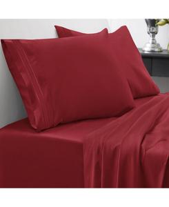 Комплект постельного белья из микрофибры, 4 предмета, размер California King Sweet Home Collection, красный