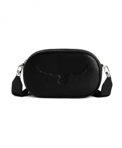 Черная сумка через плечо со съемным чехлом. Zadig & Voltaire, черный