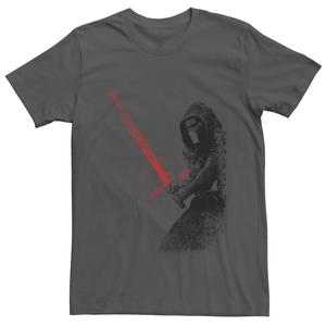 Мужская футболка Kylo With Red Lightsaber с эффектом потертости Art Star Wars