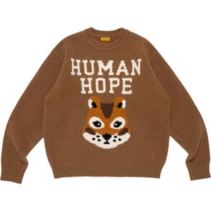 Свитер унисекс из коллекции BTS J Hope Collaboration FW25 Human Made, коричневый