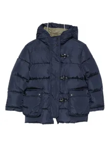 Куртка-пуховик с капюшоном и застежкой-тогл Fay Kids, синий