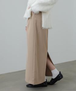 Длинная облегающая юбка из саржи