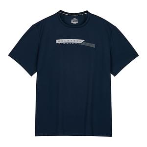 Футболка мужская с круглым вырезом тонкая прямая посадка 361°, темно-ink синий