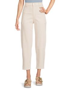 Укороченные джинсы-бочонки Joe's Jeans, экрю