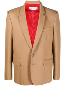 Однобортный пиджак Marni, коричневый