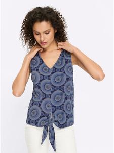 Heine Футболка с принтом в сине-бежевых тонах