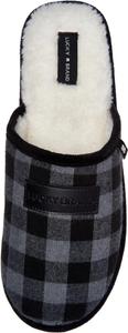 Мужские тапочки-клоги Lucky Brand в клетку с эффектом памяти - уют и стильный комфорт на каждом шагу, серый