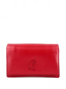 Сумка на цепочке с тисненным логотипом Christian Louboutin, красный